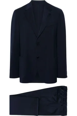 LARDINI Heren, Pakken, Blauw, Maat: XL Wol