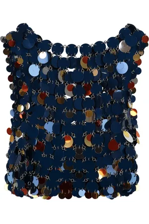 Paco rabanne Dames, Tops, Blauw, Maat: XS