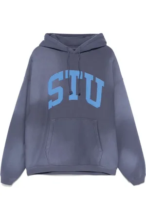 STUSSY Heren, Sweatshirts & Hoodies, Blauw, Maat: L