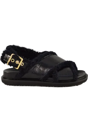 Marni Dames, Schoenen, Zwart, Maat: 38 1/2 EU Wol