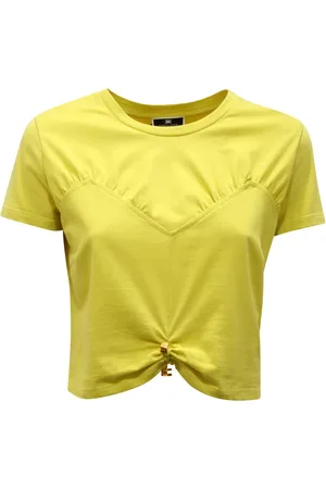Elisabetta Franchi Dames, Tops, Geel, Maat: S