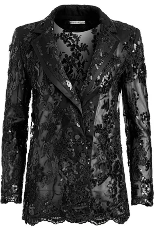 ALICE+OLIVIA Dames, Jassen, Zwart, Maat: XS Poliester