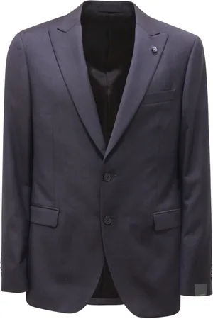 LARDINI Heren, Jassen, Blauw, Maat: XL Wol