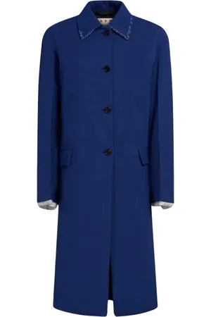 Marni Dames, Mantels, Blauw, Maat: 2XS Wol