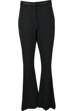 VERSACE Dames, Broeken, Zwart, Maat: M Poliester