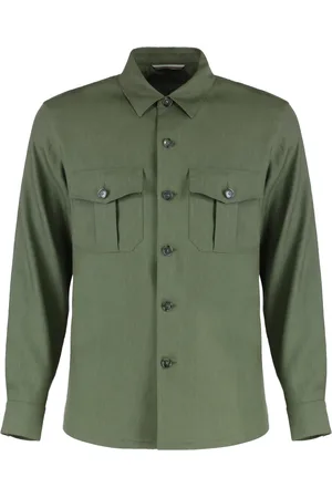 CANALI Heren, Jassen, Groen, Maat: L Wol