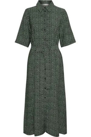 Karen by Simonsen Dames, Jurken, Groen, Maat: L Nylon