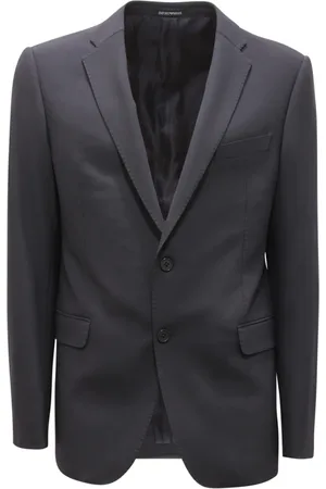 Emporio Armani Heren, Jassen, Blauw, Maat: L Wol