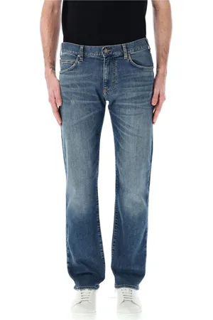 Emporio Armani Heren, Jeans, Blauw, Maat: W32 Katoen