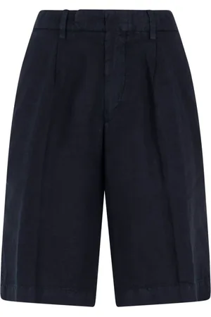 Boglioli Heren, Korte broeken, Blauw, Maat: XL Linnen