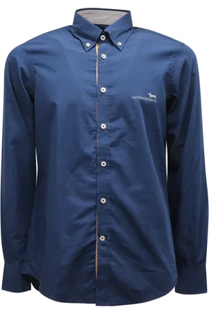 HARMONT&BLAINE Heren, Overhemden, Blauw, Maat: S