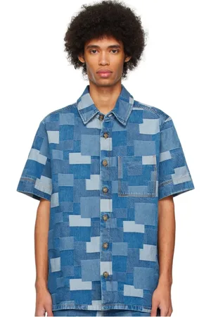 A.P.C. Heren, Overhemden, Blauw, Maat: M Denim