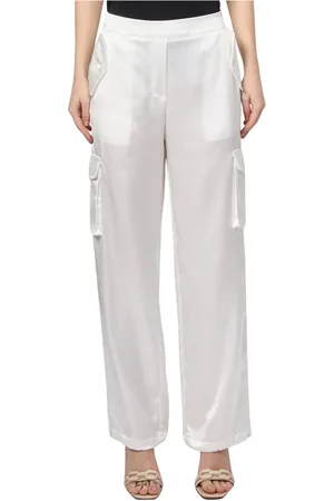 Silvian Heach Dames, Broeken, Wit, Maat: L Viscose