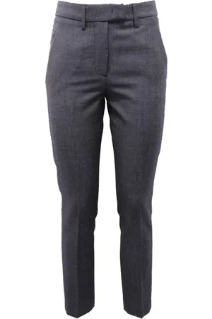 Dondup Dames, Broeken, Blauw, Maat: W33 Wol