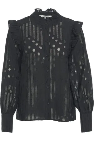 Second Female Dames, Blouses & Shirts, Zwart, Maat: M