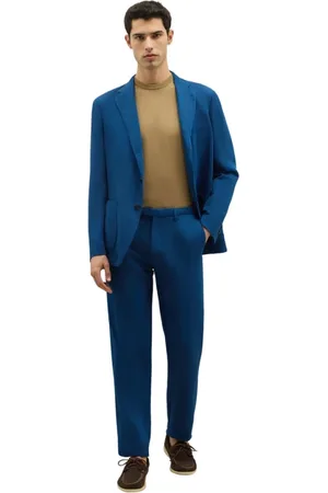 Boglioli Heren, Pakken, Blauw, Maat: XL Katoen