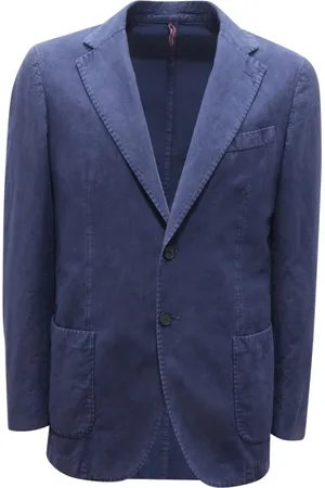 Biagio Santaniello Heren, Jassen, Blauw, Maat: 2XL Katoen