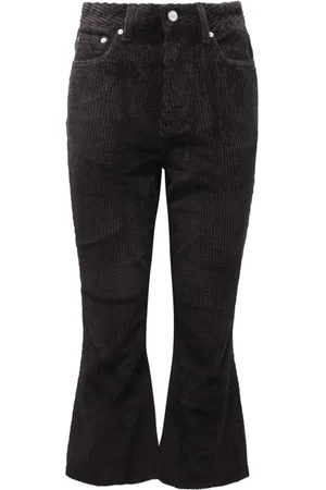 Ganni Dames, Broeken, Zwart, Maat: W28 Corduroy