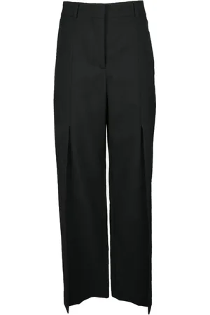 Burberry Dames, Broeken, Zwart, Maat: M Wol
