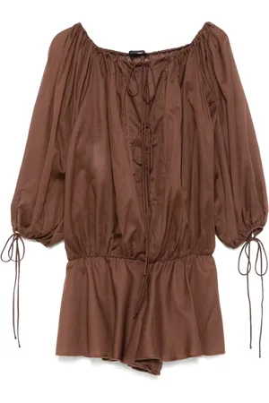 Andamane Dames, Jumpsuits & Playsuits, Bruin, Maat: XS