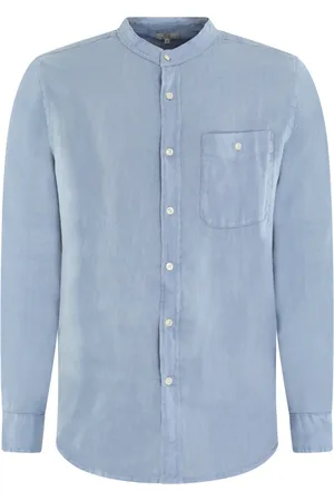 Woolrich Heren, Overhemden, Blauw, Maat: XL Linnen