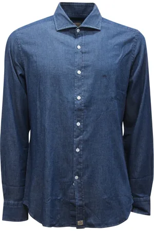 SONRISA Heren, Overhemden, Blauw, Maat: L Denim