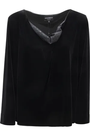 Emporio Armani Dames, Blouses & Shirts, Zwart, Maat: L