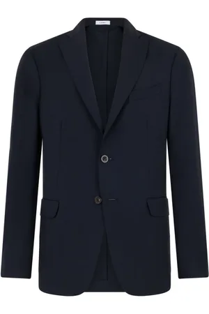 Boglioli Heren, Jassen, Blauw, Maat: XL Wol