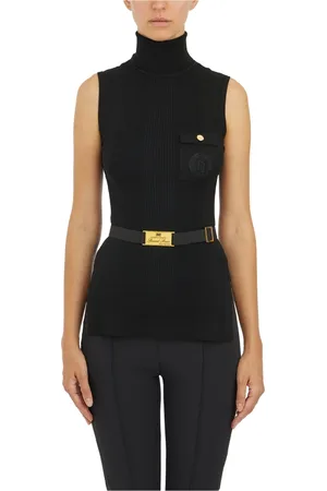 Elisabetta Franchi Dames, Tops, Zwart, Maat: XL