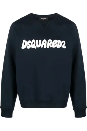 Dsquared2 Heren, Sweatshirts & Hoodies, Blauw, Maat: M Katoen
