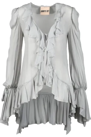 ANIYE BY Dames, Blouses & Shirts, Grijs, Maat: 2XS Viscose