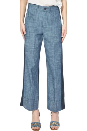 Alessia Santi Dames, Broeken, Blauw, Maat: XS