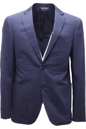 CANALI Heren, Jassen, Blauw, Maat: M Katoen