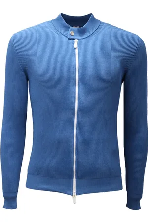 ELEVENTY Heren, Truien, Blauw, Maat: XS Katoen