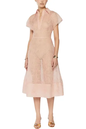 GENNY Dames, Jurken, Roze, Maat: XS Zijde