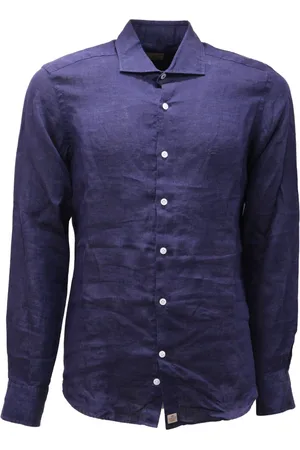 SONRISA Heren, Overhemden, Blauw, Maat: L Linnen