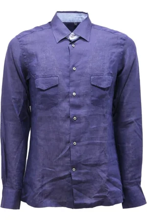 SONRISA Heren, Overhemden, Blauw, Maat: S Linnen