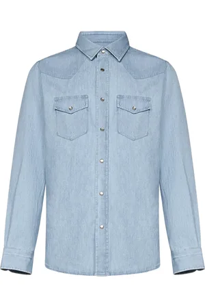Tom Ford Heren, Overhemden, Blauw, Maat: XL Denim