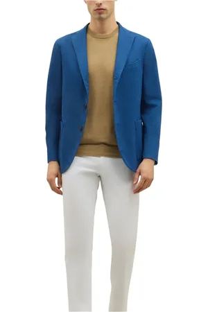 Boglioli Heren, Jassen, Blauw, Maat: XL Katoen
