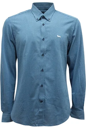 HARMONT&BLAINE Heren, Overhemden, Blauw, Maat: M