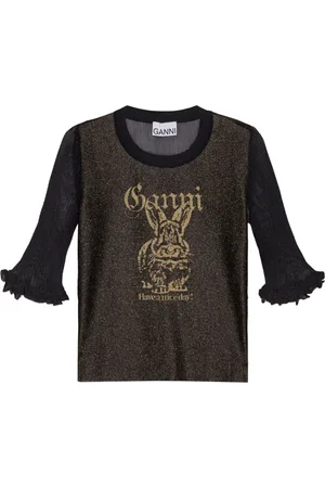 Ganni Dames, Truien, Zwart, Maat: M