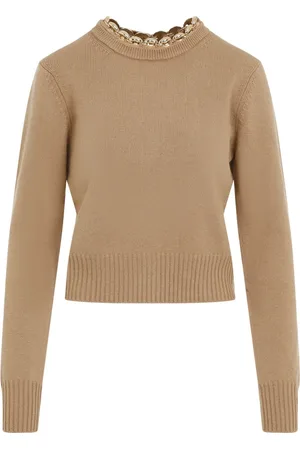Paco rabanne Dames, Truien, Bruin, Maat: M Wol