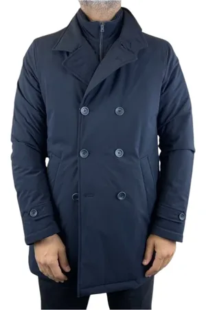 HERNO Heren, Mantels, Blauw, Maat: XL