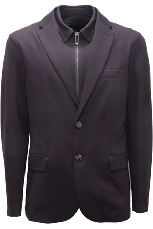Emporio Armani Heren, Jassen, Blauw, Maat: S Viscose