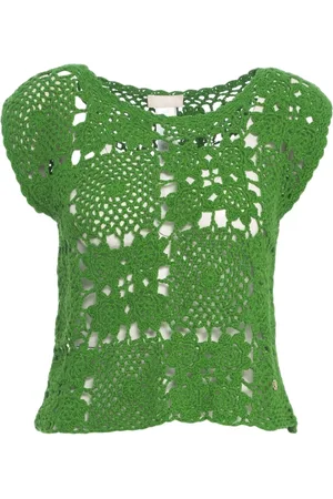 Liu Jo Dames, Blouses & Shirts, Groen, Maat: S Katoen