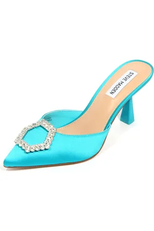 Steve Madden Dames, Schoenen, Blauw, Maat: 38 1/2 EU Satijn