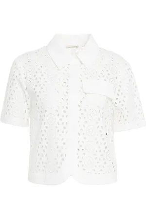 Liu Jo Dames, Blouses & Shirts, Wit, Maat: M Katoen