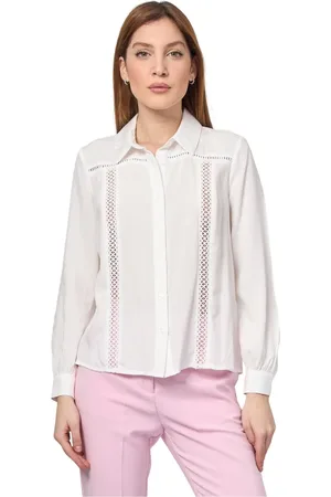 Gaudi Dames, Blouses & Shirts, Wit, Maat: L Katoen