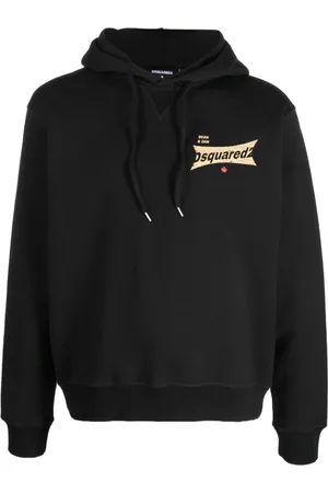 Dsquared2 Heren, Sweatshirts & Hoodies, Zwart, Maat: M Katoen