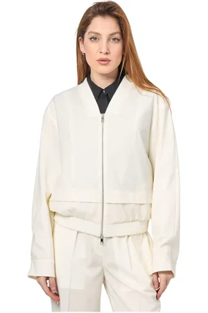 HUGO BOSS Dames, Jassen, Wit, Maat: 2XS Wol